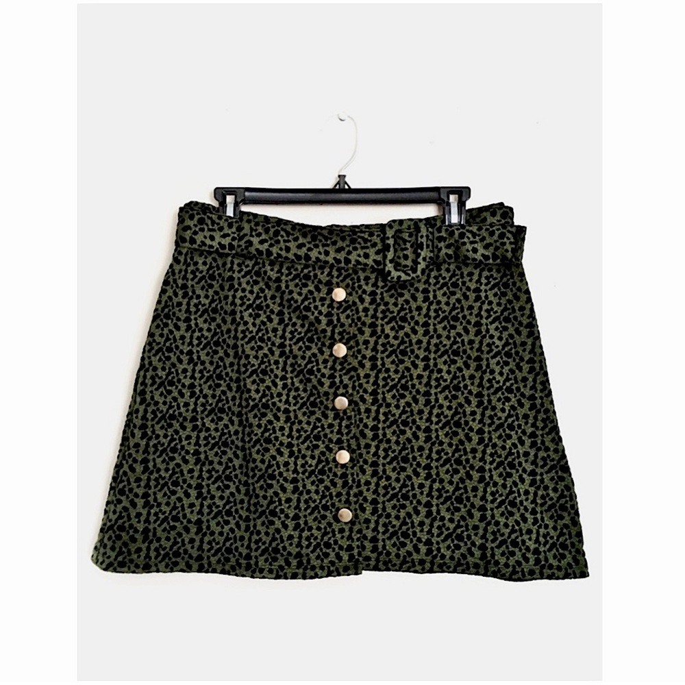 ZARA | ANIMAL PRINT BLOGGER BELTED MINI SKIRT
